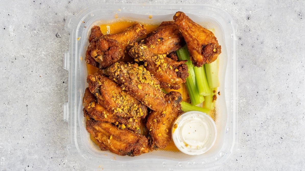 10- Garlic Pistachio Wings.